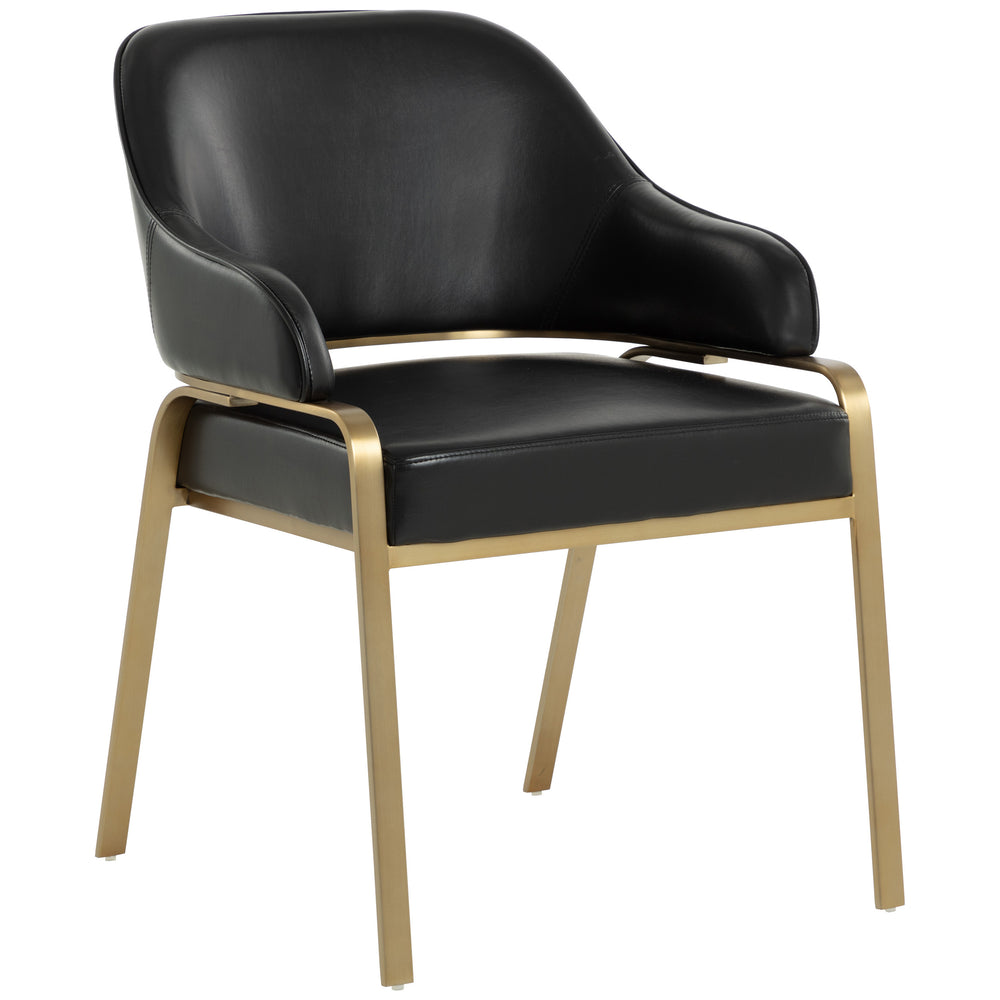 Malachi Leather Dining Chair, Cantina Black, Set of 2-Furniture - Dining-High Fashion Home