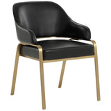 Malachi Leather Dining Chair, Cantina Black, Set of 2-Furniture - Dining-High Fashion Home