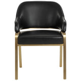 Malachi Leather Dining Chair, Cantina Black, Set of 2-Furniture - Dining-High Fashion Home