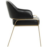 Malachi Leather Dining Chair, Cantina Black, Set of 2-Furniture - Dining-High Fashion Home