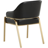 Malachi Leather Dining Chair, Cantina Black, Set of 2-Furniture - Dining-High Fashion Home