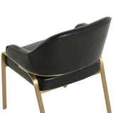 Malachi Leather Dining Chair, Cantina Black, Set of 2-Furniture - Dining-High Fashion Home