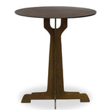 Malloy Outdoor Round End Table, Antiqued Brass by Four Hands-Furniture - Accent Tables-High Fashion Home