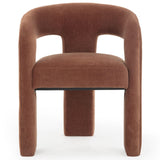 Malone Chenille Dining Chair, Rust, Set of 2-Furniture - Chairs-High Fashion Home