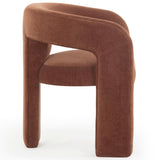 Malone Chenille Dining Chair, Rust, Set of 2-Furniture - Chairs-High Fashion Home