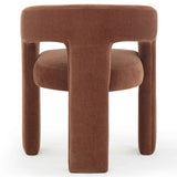 Malone Chenille Dining Chair, Rust, Set of 2-Furniture - Chairs-High Fashion Home