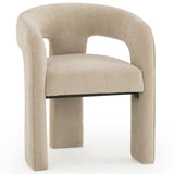 Malone Chenille Dining Chair, Taupe, Set of 2-Furniture - Chairs-High Fashion Home