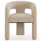 Malone Chenille Dining Chair, Taupe, Set of 2-Furniture - Chairs-High Fashion Home