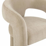 Malone Chenille Dining Chair, Taupe, Set of 2-Furniture - Chairs-High Fashion Home