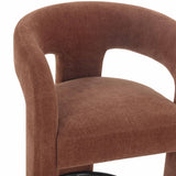 Malone Chenille Stool, Rust-Furniture - Chairs-High Fashion Home
