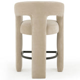 Malone Chenille Stool, Taupe-Furniture - Chairs-High Fashion Home