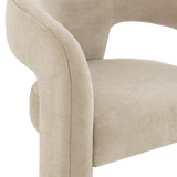Malone Chenille Stool, Taupe-Furniture - Chairs-High Fashion Home