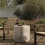 Manor Outdoor End Table, Sandy Grey by Four Hand-Furniture - Outdoor-High Fashion Home