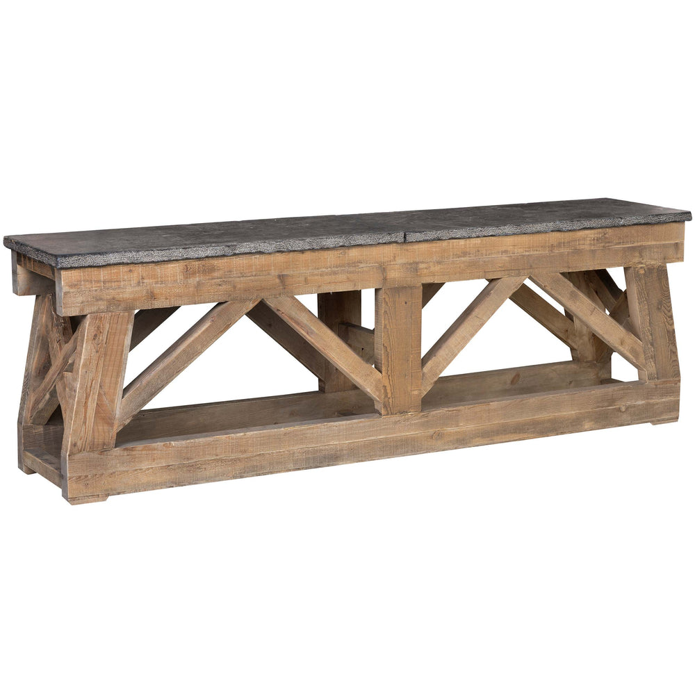 Marbella Console Table, Brown/Blue Stone-Furniture - Accent Tables-High Fashion Home