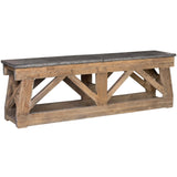 Marbella Console Table, Brown/Blue Stone-Furniture - Accent Tables-High Fashion Home