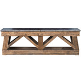 Marbella Console Table, Brown/Blue Stone-Furniture - Accent Tables-High Fashion Home