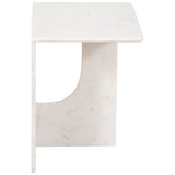 Marble Accent Table, White