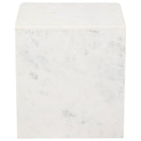 Marble Accent Table, White