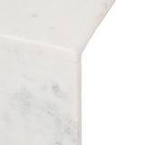 Marble Accent Table, White