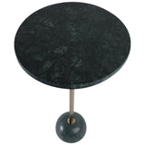 Marble Base Accent Table, Green/Gold