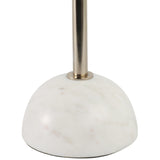 Marble Base Accent Table, White/Gold