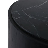 Marble Inlay Accent Table, Black