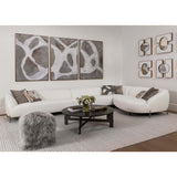Marble Round Coffee Table, Black by Four Hands