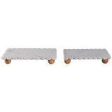 Marble Scallop Trays, Set of 2-Accessories-High Fashion Home