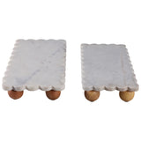 Marble Scallop Trays, Set of 2-Accessories-High Fashion Home