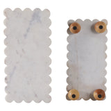Marble Scallop Trays, Set of 2-Accessories-High Fashion Home