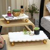 Marble Scallop Trays, Set of 2-Accessories-High Fashion Home