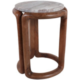 Marble Top Accent Table, Ivory