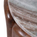 Marble Top Accent Table, Ivory