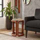Marble Top Accent Table, Ivory