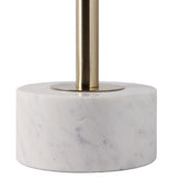 Marble Top Accent Table, White/Gold