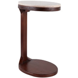 Marble Top C-Table, Ivory
