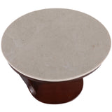 Marble Top C-Table, Ivory