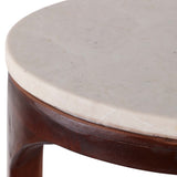 Marble Top C-Table, Ivory