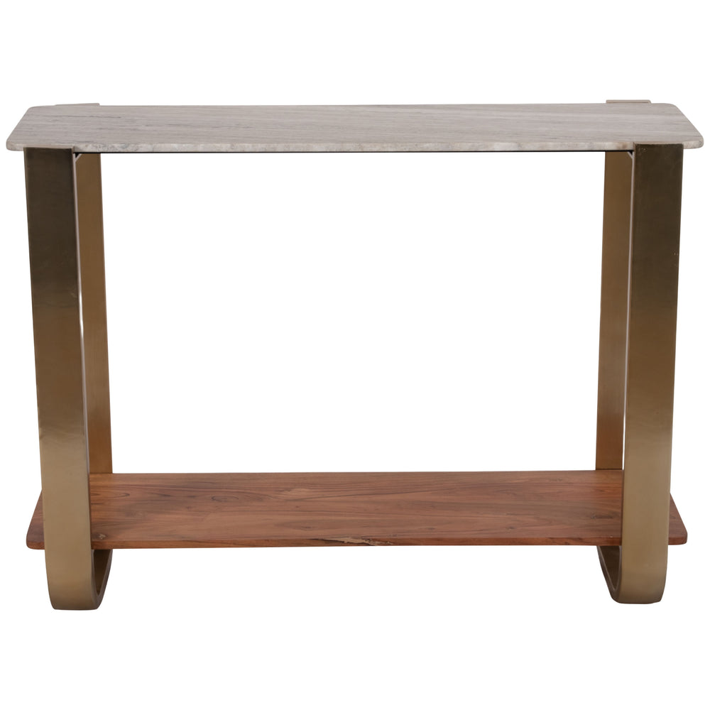 Marble Top Console Table, White