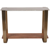 Marble Top Console Table, White