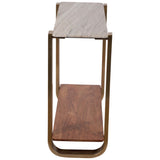 Marble Top Console Table, White