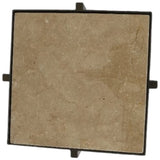 Marble and Forged Metal Accent Table, Beige-Furniture - Accent Tables-High Fashion Home