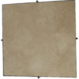 Marble and Forged Metal Coffee Table, Beige-Furniture - Accent Tables-High Fashion Home