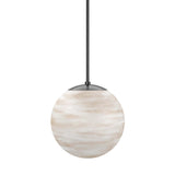 Marbled Globe 300 Pendant, Marbled Matte Glass/Black Gunmetal by Four Hands-Lighting-High Fashion Home