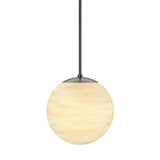 Marbled Globe 300 Pendant, Marbled Matte Glass/Black Gunmetal by Four Hands-Lighting-High Fashion Home