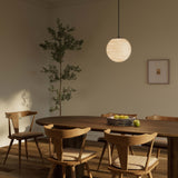 Marbled Globe 300 Pendant, Marbled Matte Glass/Black Gunmetal by Four Hands-Lighting-High Fashion Home