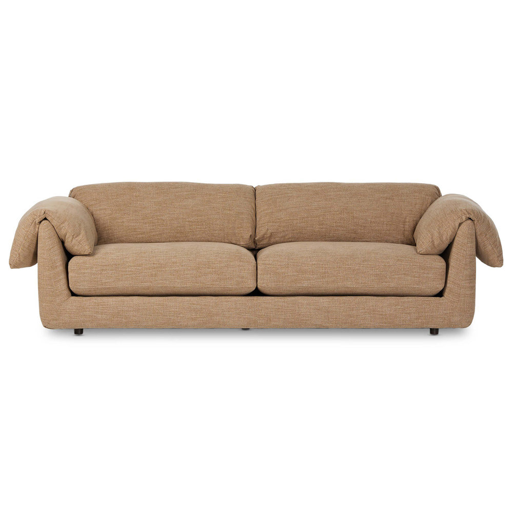 Marcel Sofa, Laken Taupe-Furniture - Sofas-High Fashion Home