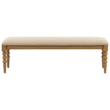 Marcellina Bench, Beige-Furniture - Benches-High Fashion Home