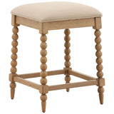 Marcellina Counter Stool, Beige-Furniture - Chairs-High Fashion Home