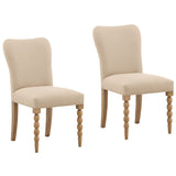 Marcellina Dining Chair, Beige, Set of 2-Furniture - Dining-High Fashion Home